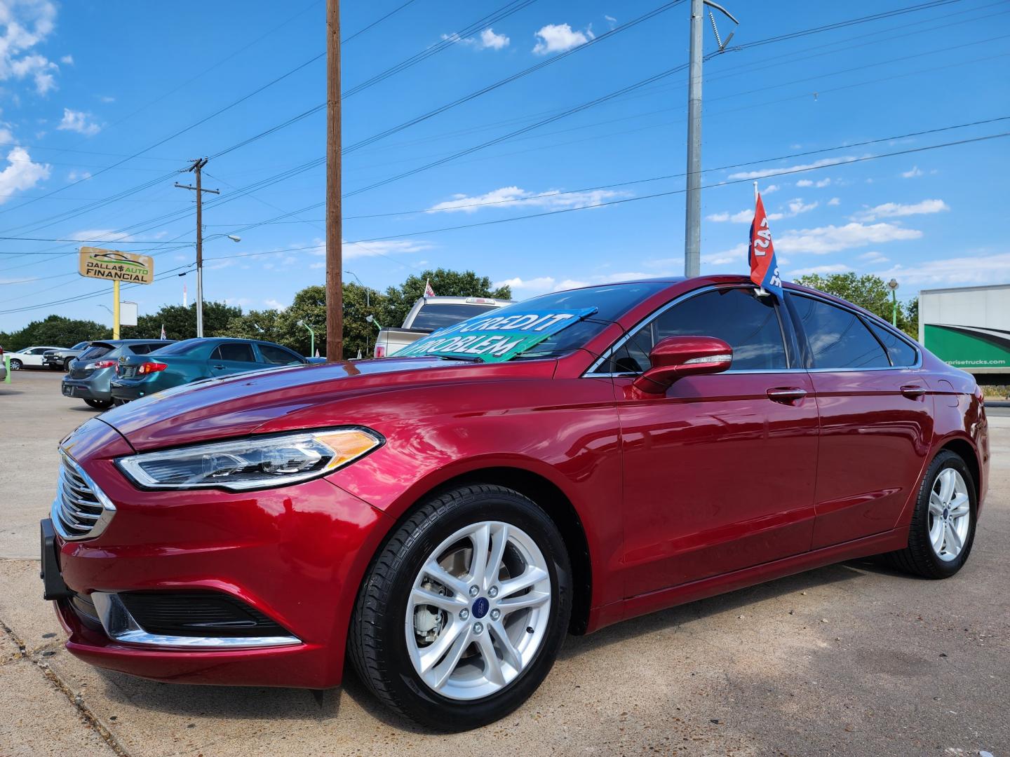 2018 RED Ford Fusion SE (3FA6P0HD2JR) with an 1.5L L4 DOHC 16V engine, 6A transmission, located at 2660 S.Garland Avenue, Garland, TX, 75041, (469) 298-3118, 32.885551, -96.655602 - Welcome to DallasAutos4Less, one of the Premier BUY HERE PAY HERE Dealers in the North Dallas Area. We specialize in financing to people with NO CREDIT or BAD CREDIT. We need proof of income, proof of residence, and a ID. Come buy your new car from us today!! This is a SUPER CLEAN 2018 FORD FUSIO - Photo#7